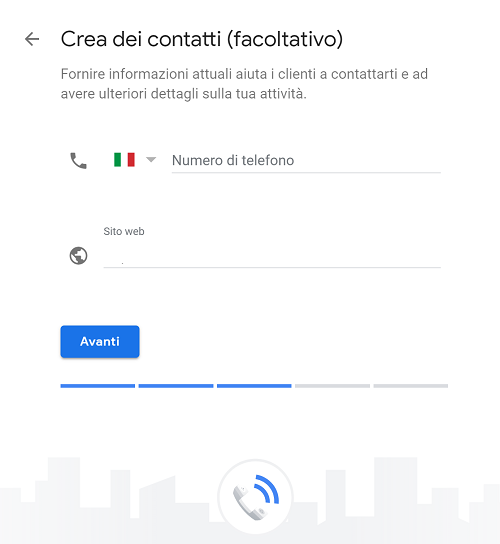 crea contatti google my business