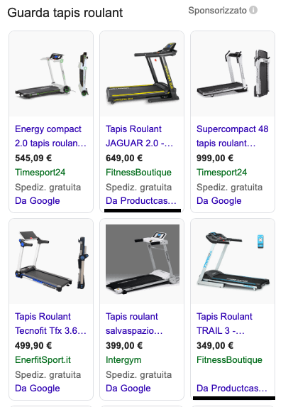 Visual ADS Google Shopping analisi